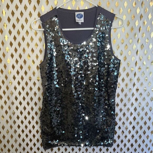 Sequined sweater vest Diane Gilman DG2 size M - Picture 1 of 5